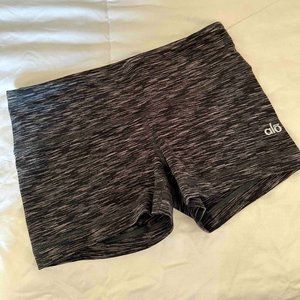 Alo striped yoga shorts
